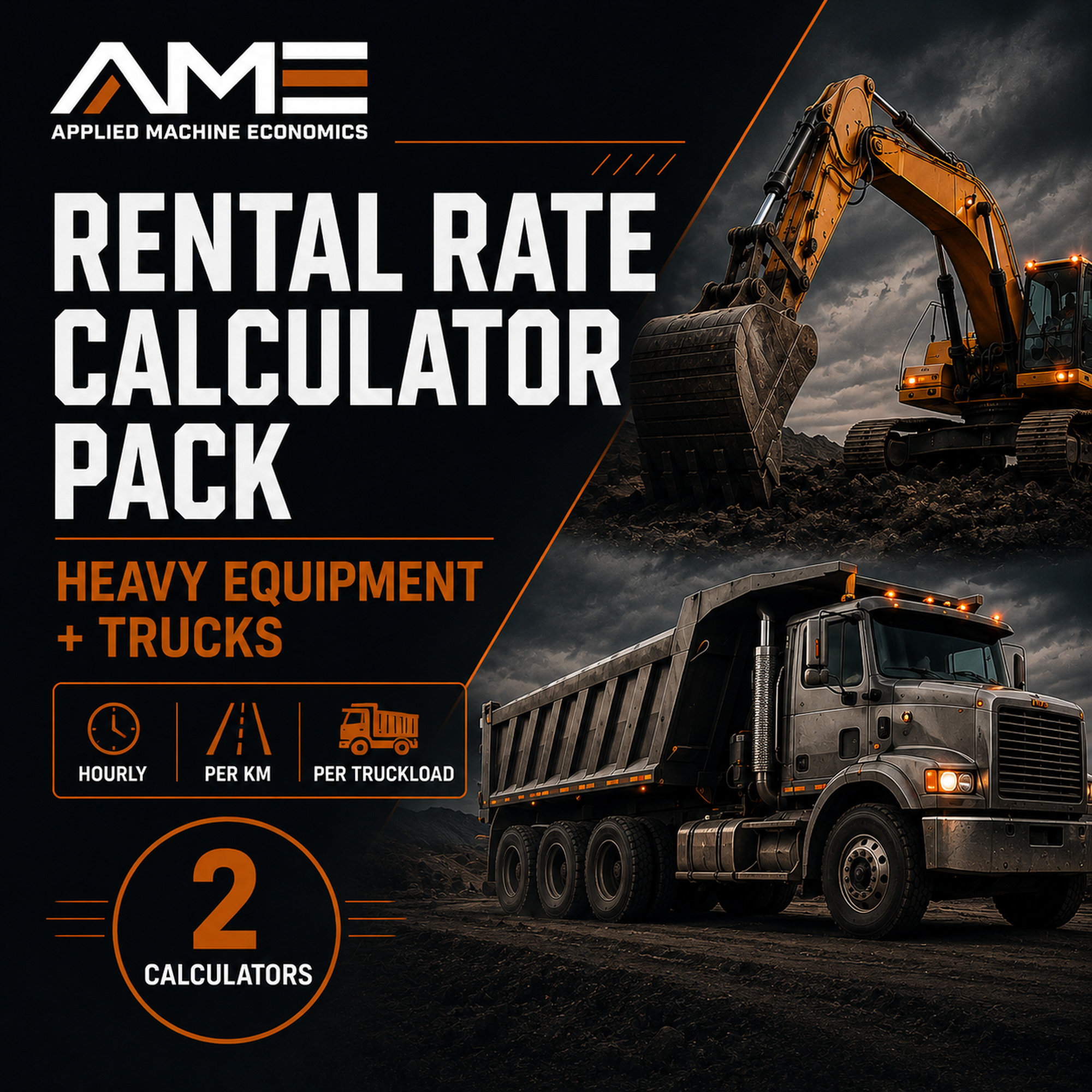 Heavy Equipment & Truck Rental Rate Calculator Pack product artwork