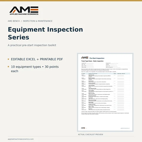 Equipment Inspection Series — Excel + Printable PDF Toolkit product artwork